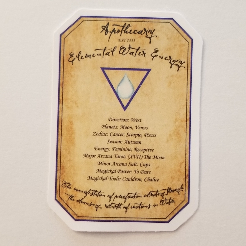10/$10 Apothecary Water Energy Sticker